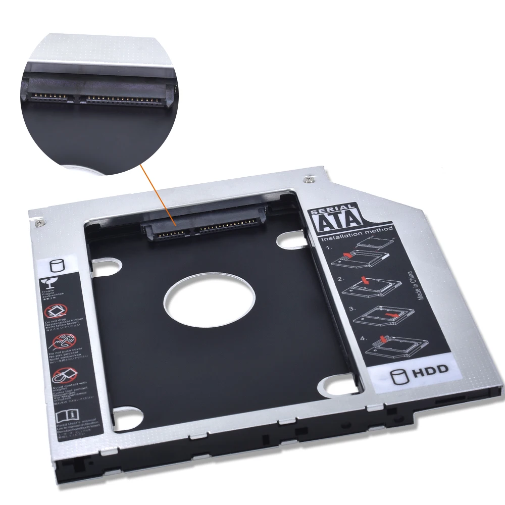 Универсальный алюминиевый жесткий диск Tishric 9 5 мм SATA 3 0 HDD Caddy 2 дюйма двойной