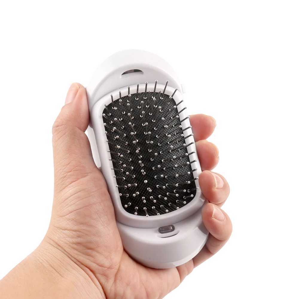 2.0 Fashionic Hair Brush Portable Electric Ionic Hairbrush Vibrating Scalp Massage Comb Double Negative Ions Release Antic-Stati