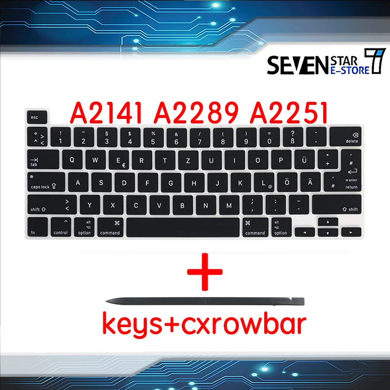 Чехол для клавиатуры ноутбука A2141 A2289A2251 сменные Чехлы macbook pro Великобритании США датского немецкого