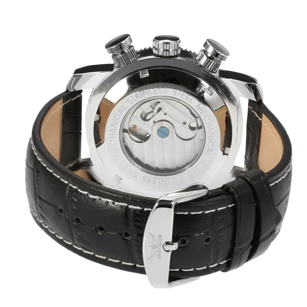 JARAGAR Tourbillon, мужские часы, натуральная кожа, наручные часы, авто-дата, механические часы, мужские часы, модные мужские часы, подарки