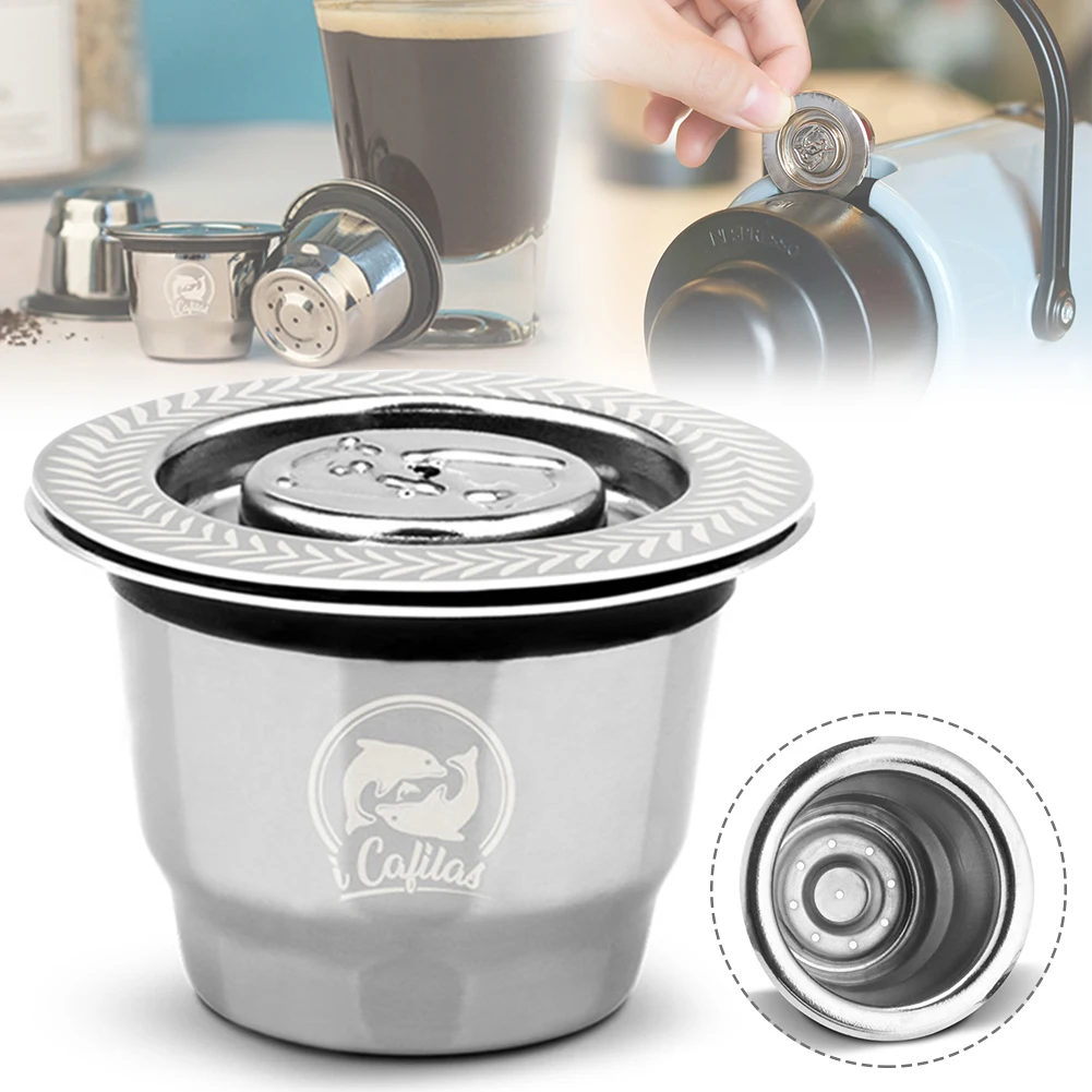 Многоразовые капсулы из нержавеющей стали многоразовые для кофе с крышками
