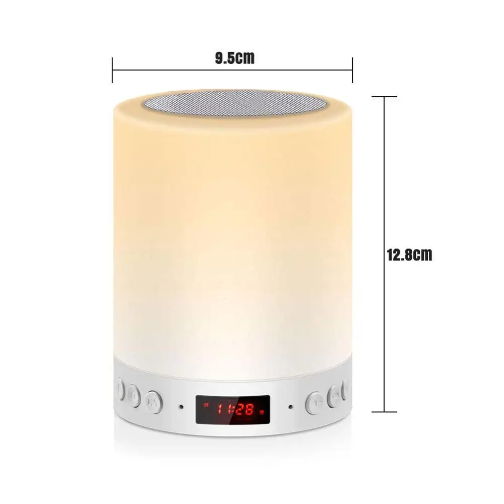  Colorful LED Bluetooth Speaker Music Smart Touch & Night Light Desk Lamp USB Rechargeable LED Music