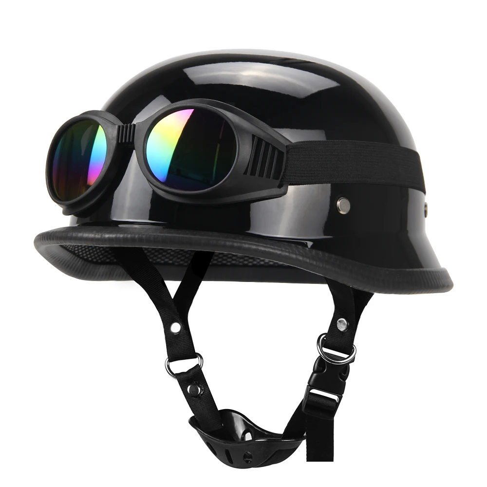 Мотоциклетный шлем немецкая Кожа винтажный Casco мото мотоциклетный открытый шлем ретро Половина шлем Чоппер Байкер пилот точка Размер S-XXL Мотоциклетный шлем немецкая Кожа винтажный Casco мото мотоциклетный открытый шлем ретро Половина шлем Чоппер Байкер пилот точка Размер S-XXL