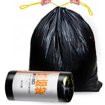 

30pcs 80 x 100cm Thick Drawstring Garbage Bags Rubbish Bin Toilet Waste Trash Liners Large Size