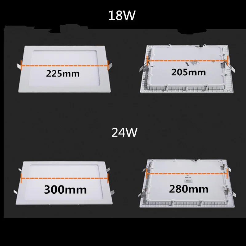 Светодиодная панель, ультра тонкий встраиваемый светильник, Круглый квадратный 110v 220v 240v холодный белый 6500k теплый белый 3000k натуральный белый 4000k