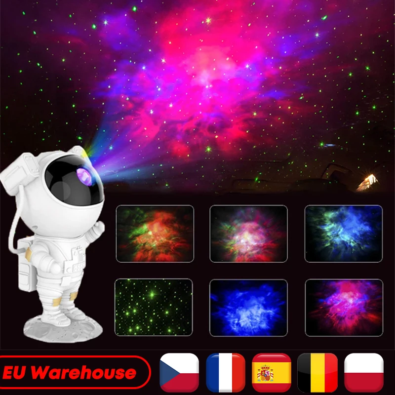 Светодиодный проектор вращающийся астронавт ночник красочная звезда галактика