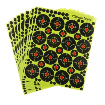 

160Pcs 2 Inch Reactive Splatter Glow Florescent Paper Target for Hunting Archery Training Fireing Accessories