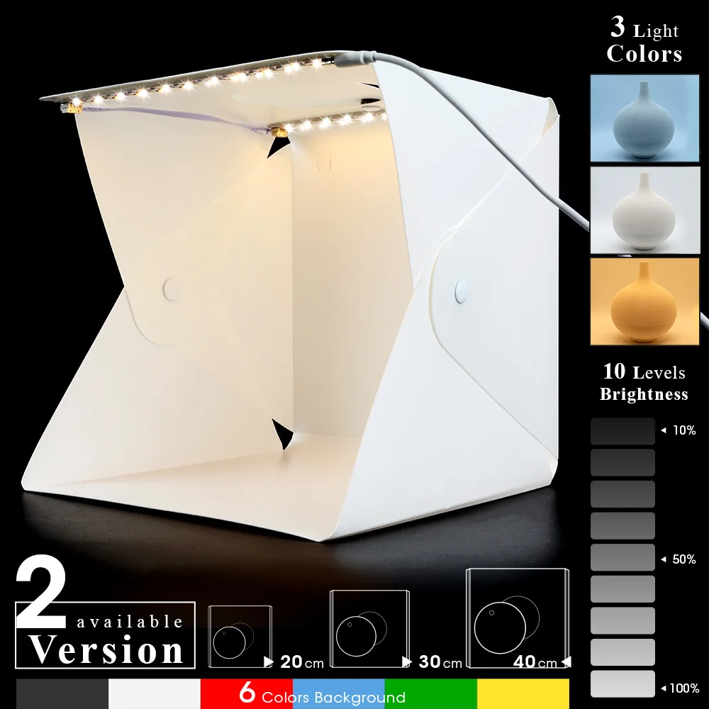 Cheap Light-Box Softbox-Background-Kit Dslr-Camera Photo-Studio LED Folding Photography Mini 4001256491937