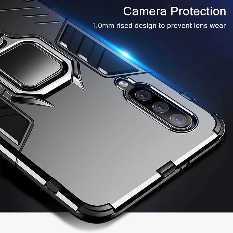 Чехол-бампер для samsung Galaxy A50, чехол с металлическим кольцом, чехол на заднюю крышку для samsung Galaxy A50 A 50, чехол Чехол-броня, Капа