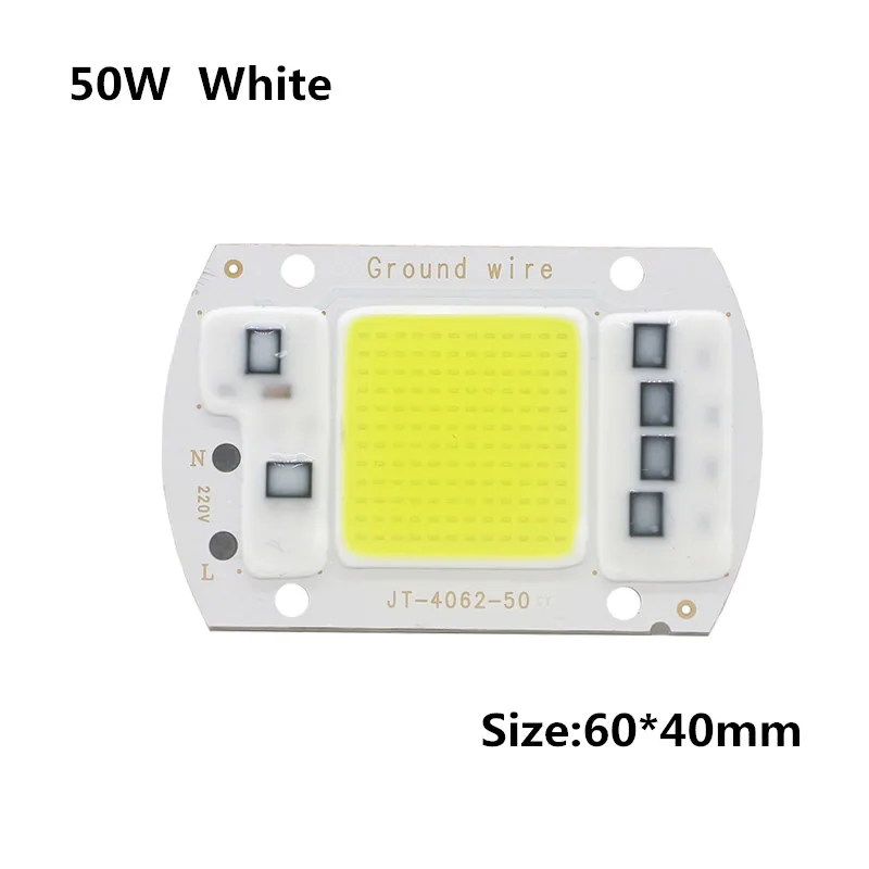 Высокая мощность, 200 Вт, 100 Вт, 50 Вт, 30 Вт, COB светодиодный светильник, 220 В, светодиодный COB лампочка, сварочный диод для прожектора, умный IC, нет необходимости в драйвере
