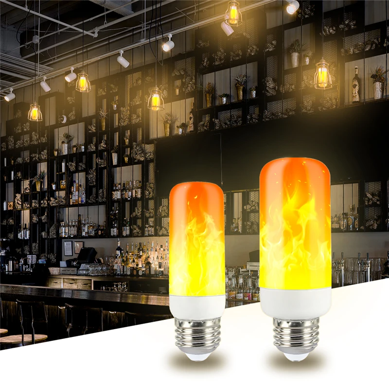 LED 동적 불꽃 효과 전구, 다중 모드 크리에이티브 옥수수 램프 장식 조명, 바 호텔 레스토랑 파티 E27, 12W