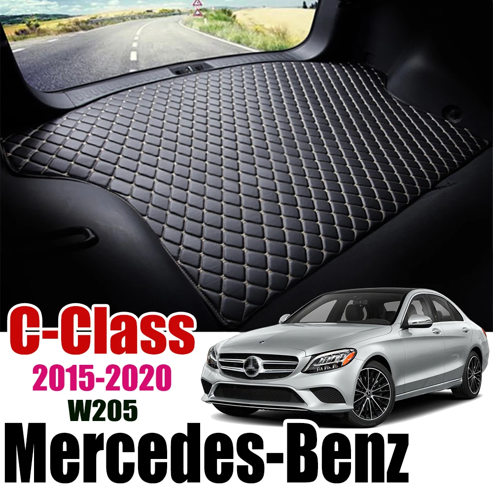 Кожаный коврик для багажника автомобиля Mercedes Benz C Class 2015 2020 Задняя подкладка W205| |