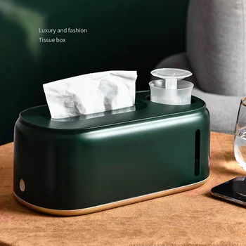 

Desktop Home Office Storage Portable With Press Bottle Holder Living Room Moisture-Keeping Wipes Dispenser Bathroom Tissues Box