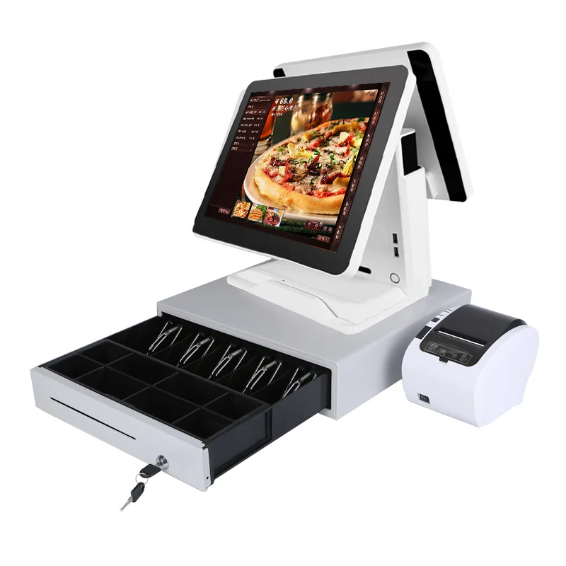 

Free shipping Cheap 15 inch touch screen POS All In One Point Of Sales pos terminal pos system for Salon Epos