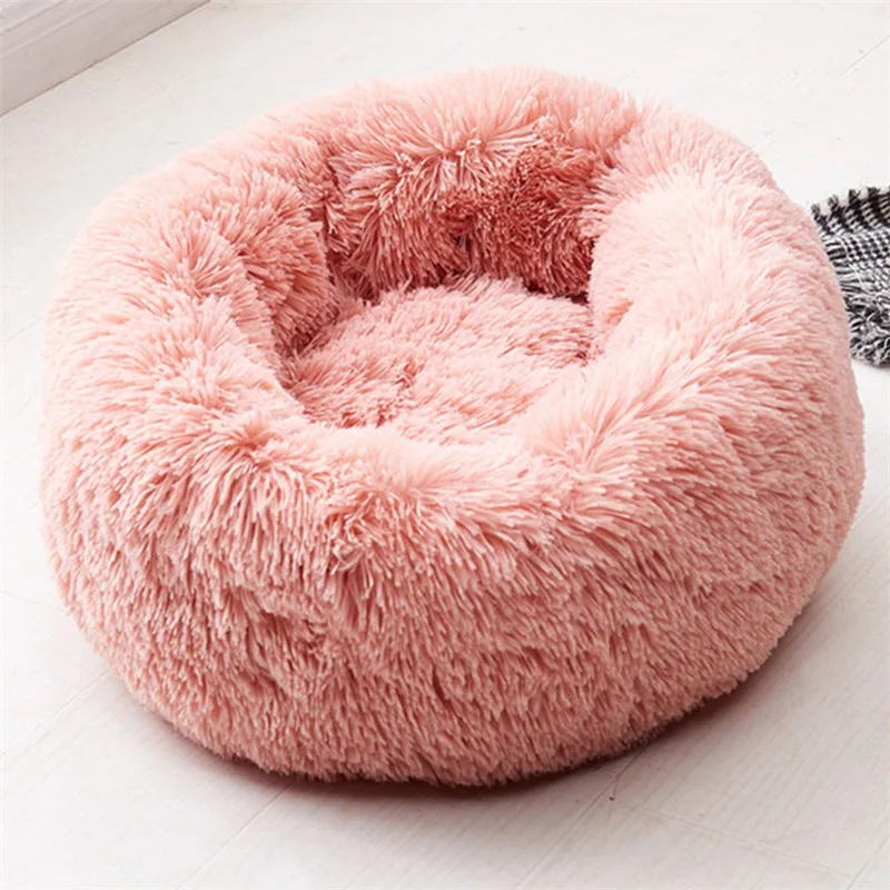 Soft Comfy Calming Dog Beds for Large Medium Small Dogs Puppy Labrador Amazingly Cat Marshmallow Bed Washable Plush Pet Bed - Цвет: pink