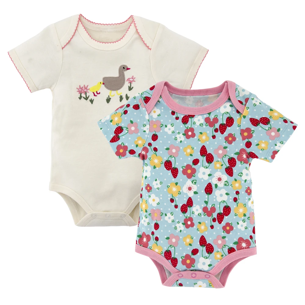 Honeyzone/2 шт./партия; Бамбуковый хлопковый Детский комбинезон с короткими рукавами; летняя одежда для маленьких девочек и мальчиков; Одежда для новорожденных 0-12 месяцев