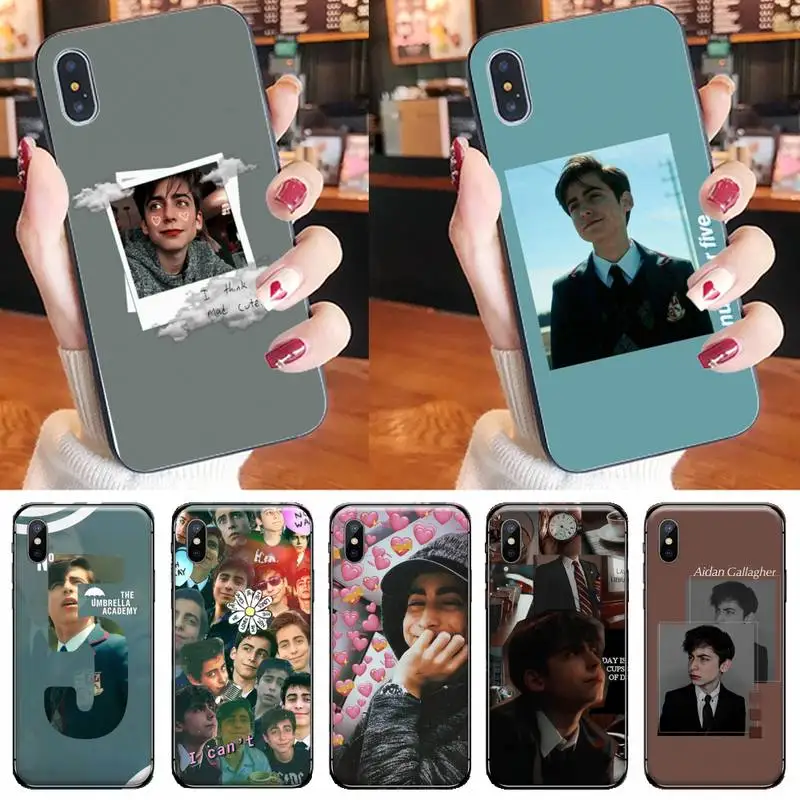 

Aidan Gallagher Number Five Phone Case for iPhone 11 12 pro XS MAX 8 7 6 6S Plus X 5S SE 2020 XR