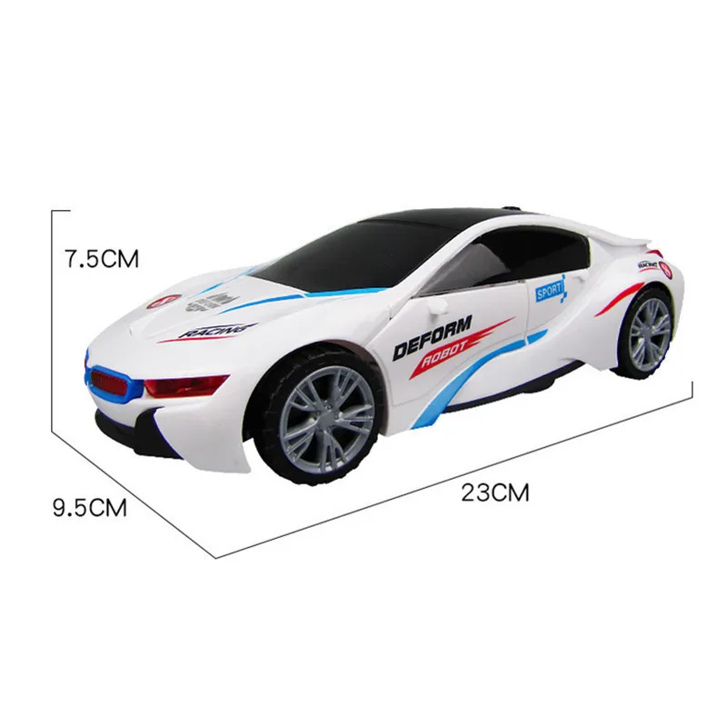 Kopen Kid Speelgoed Elektrisch Licht Muziek Vervorming Racing auto Transformatie Robot Voertuig Auto Kid Gift