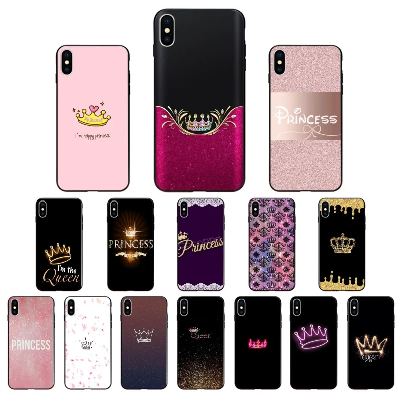 MaiYaCa Queen princess crown DIY чехол для iPhone 6S 6plus 7 7plus 8 8Plus X Xs MAX 5 5S XR 11pro max | Мобильные телефоны