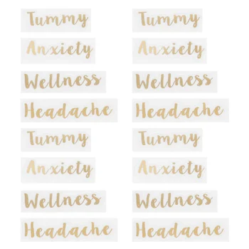 

40pcs Gold Letter Sticker Essential Oil Bottle Label Sticker Decorative Label