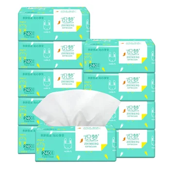 

10packs Toilet Paper Roll Bathroom Restaurant 4ply Ultra Soft Facial Tissue Biodegradable Toilet Travel Napkins Native Wood Pulp