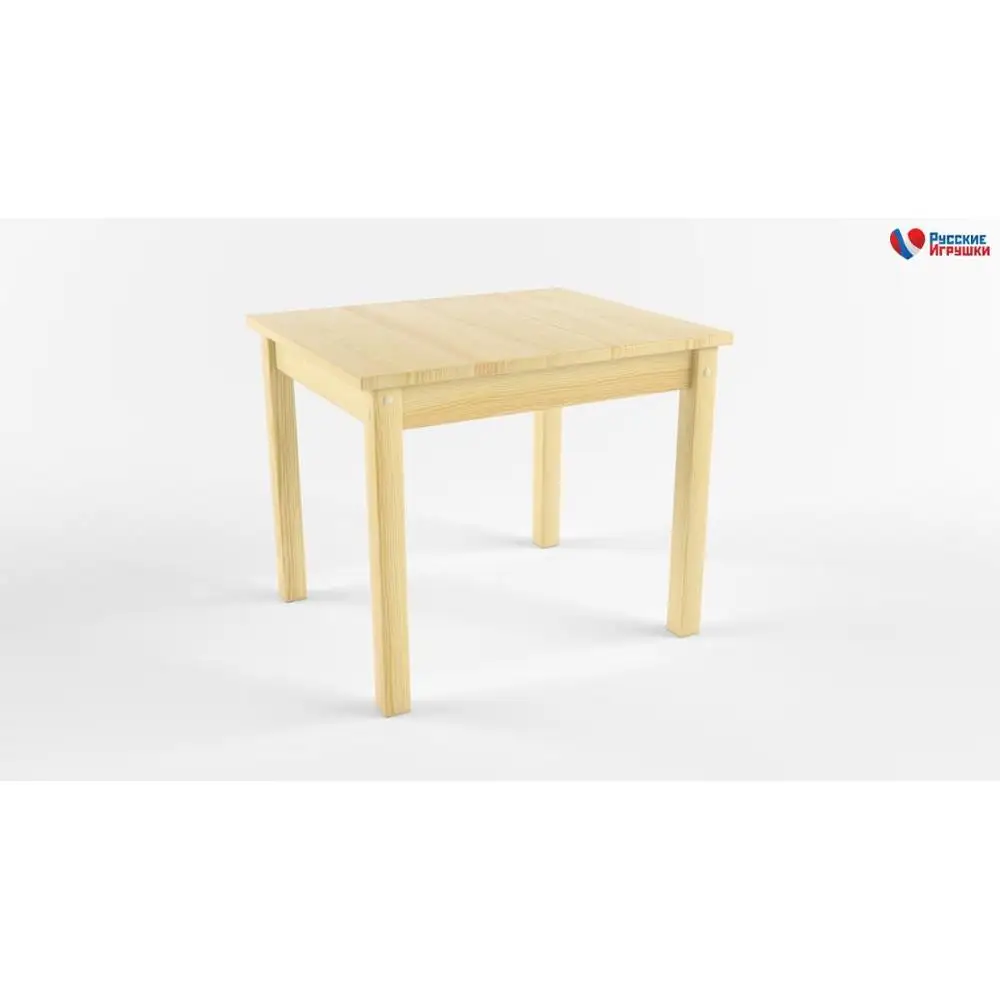 Children's wooden table Brand Russian Toys size 60 50 cm not painted|Детские мебельные гарнитуры| |
