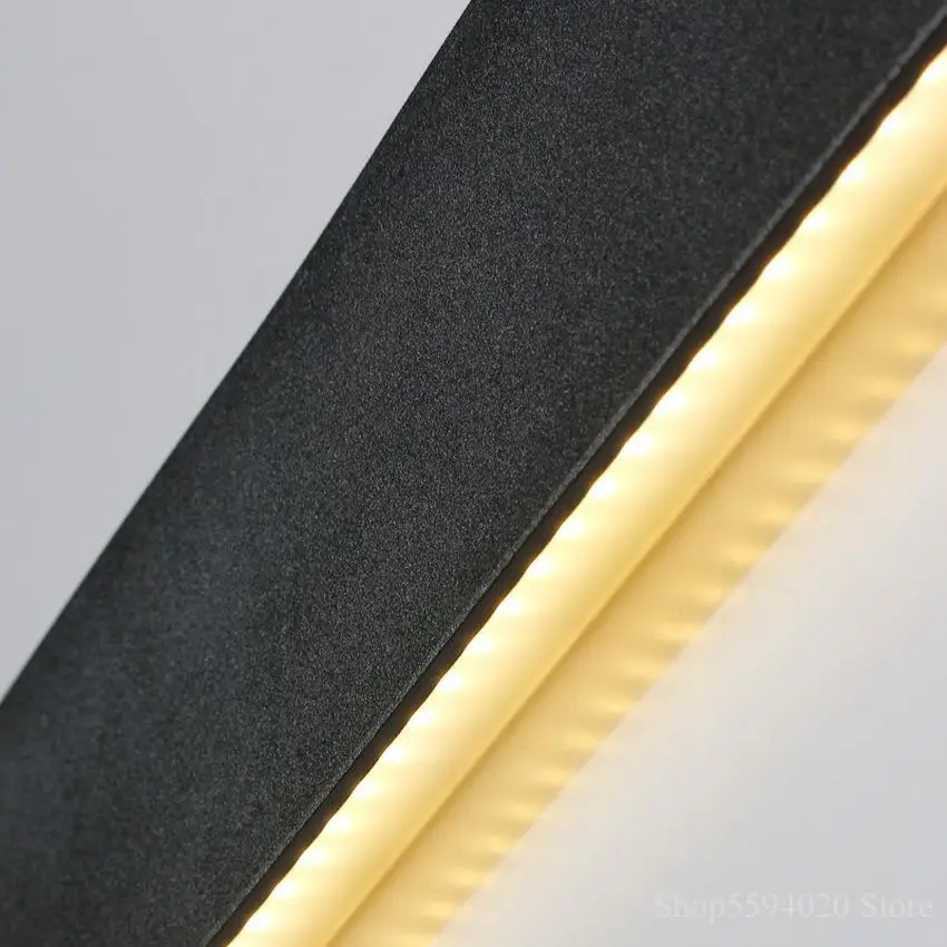 Простой черный/белый пианино алюминиевая настенная лампа прикроватная для