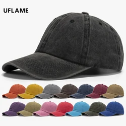 UFMALE 23colors Men's Cap Imitate Ancient Washed Baseball Cap Solid Snapback Cap Unisex Streetwear Dad Hat Hiking Trucker Cap