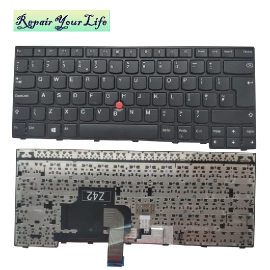 Клавиатура для ноутбука на английском/английском языке для lenovo E470 E475 MP-13U53U-G62 04X610 1 SN20E66101 черный с красной указательной крышкой chicony