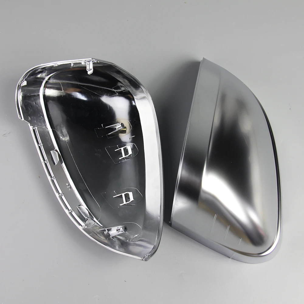 New For Audi B9 A4 A5 S4 2017 2018 1 Pair of Matte Chrome Car Auto Rearview Mirror Shell Cover Prot