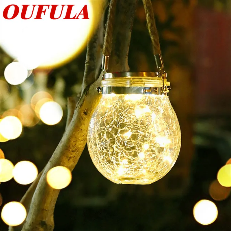 

OUFULA Solar Portable Lanterns Crack Wishing Light Landscape Light Garden Waterproof Atmosphere Light