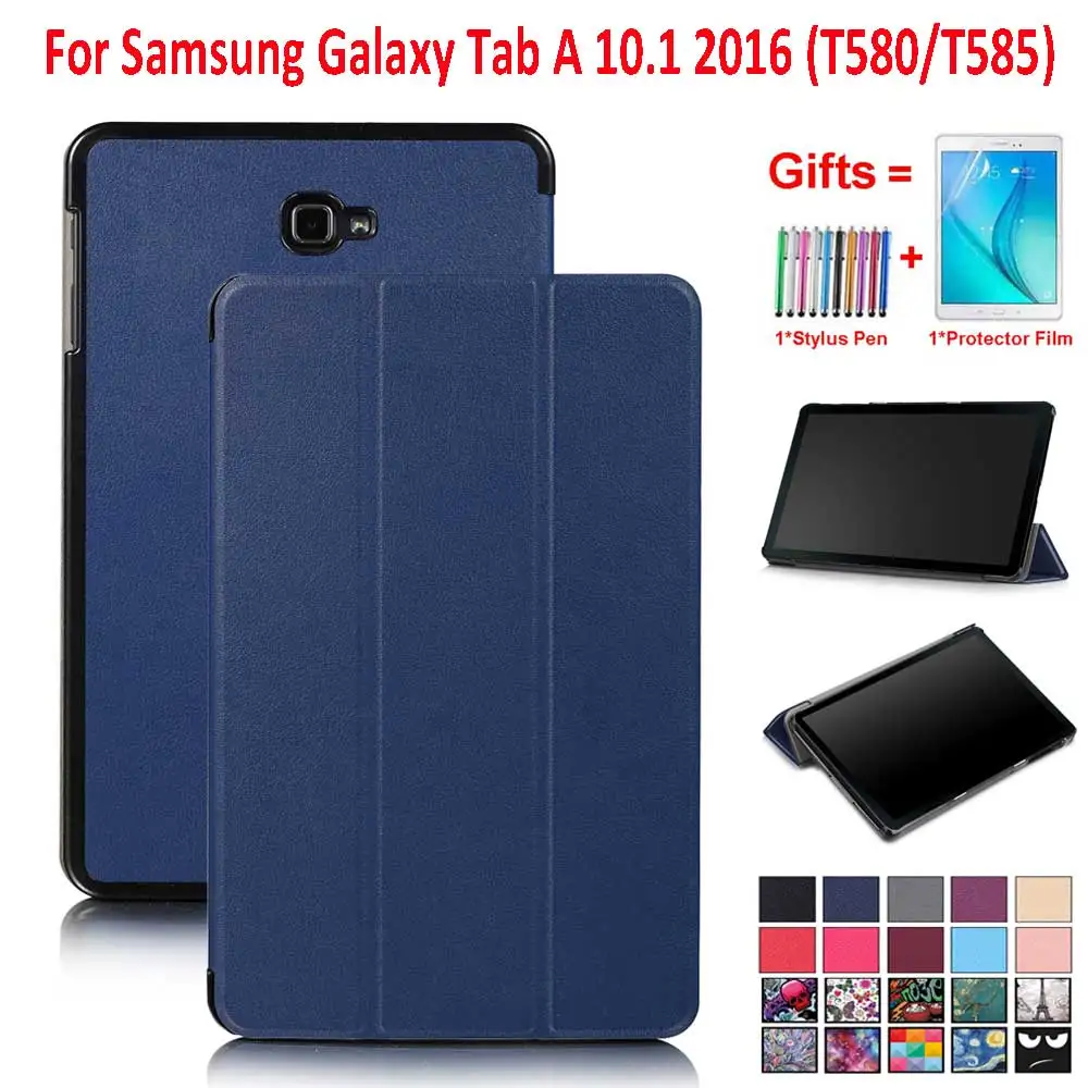

Trifold Case for Samsung Galaxy Tab A 10.1 2016 SM-T580 SM-T585 Auto Sleep Smart Stand Cover For Tab A 10.1 T580N T585C Case