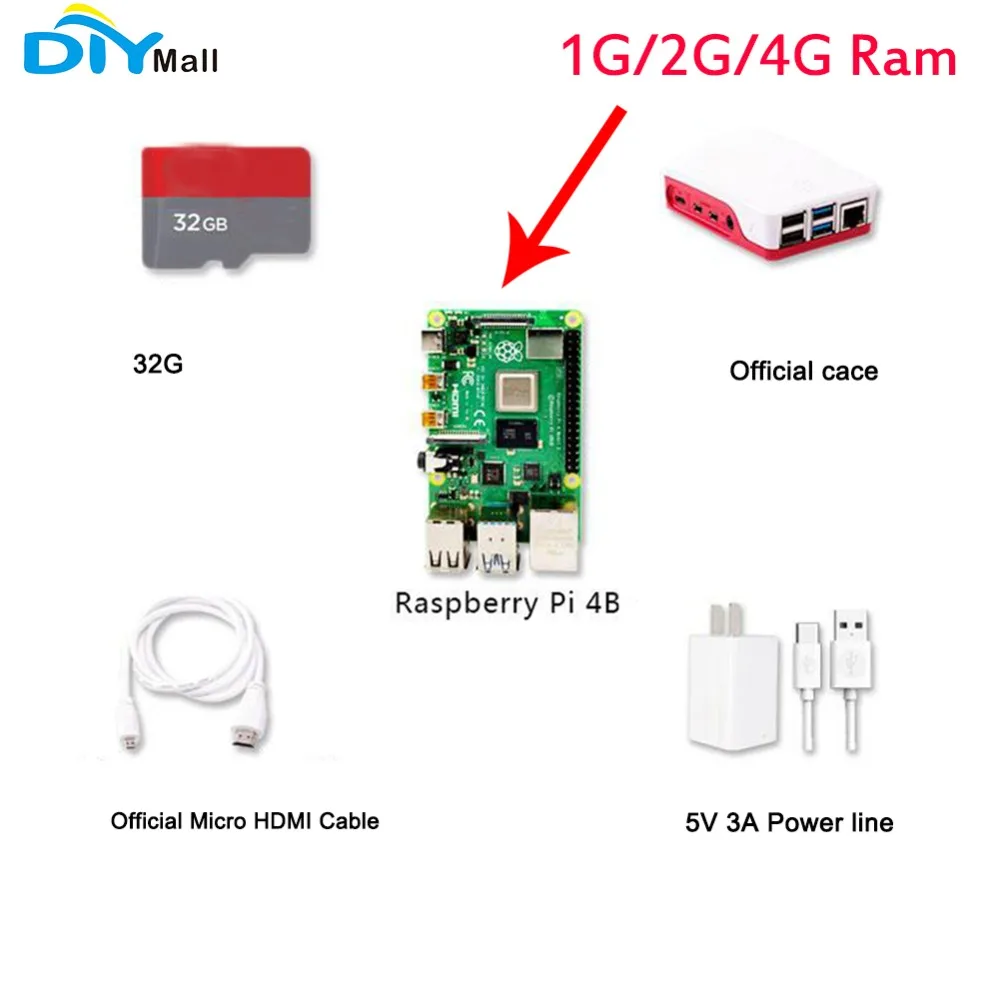 WS0017C Raspberry Pi 4 Model B Kit1 (1)