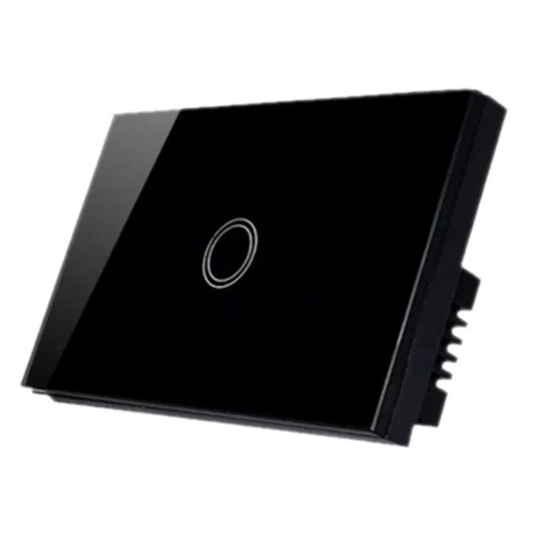 

Touch Switch White Crystal Glass Panel LED Indicator Light Press Sn Switch US Standard AC110V Black