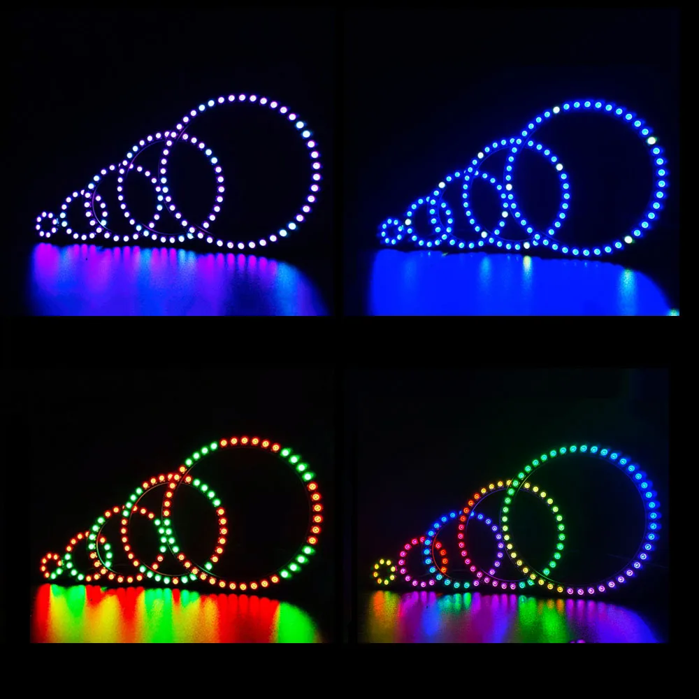WS2812B Led Pixel Ring SP107E Music Controller 8/16/24/35/45Leds Individually Addressable WS2812 IC RGB Full Color Circle DC5V