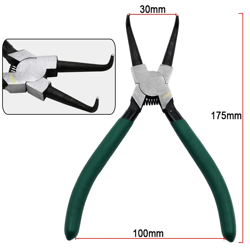 7 Inch Internal External Curved Straight Tip Circlip Snap Ring Plier Bike DBIRD