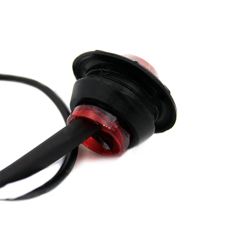 12v красный пуля просвет Боковой габаритный фонарь для грузового прицепа светодиодный Кнопка светится Водонепроницаемый