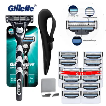 

Gillette Mach 3 Men Shaver Razors Machine for Shaving Blade Mach 3 Layer Cassettes for Shaving Rubber Sleeve and Hook