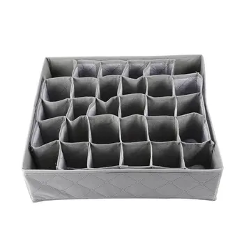 

30 Grid Slot Bamboo Charcoal Underwear Ties Socks Drawer Closet Organizer Storage Box Fit For Collection