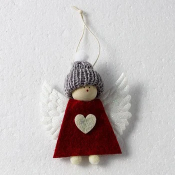 

4PC Lovely Hanging Doll Christmas Articles Angle Snowflakes Table Ornaments Xmas For Home Hotel Restaurant High-end Restaurant