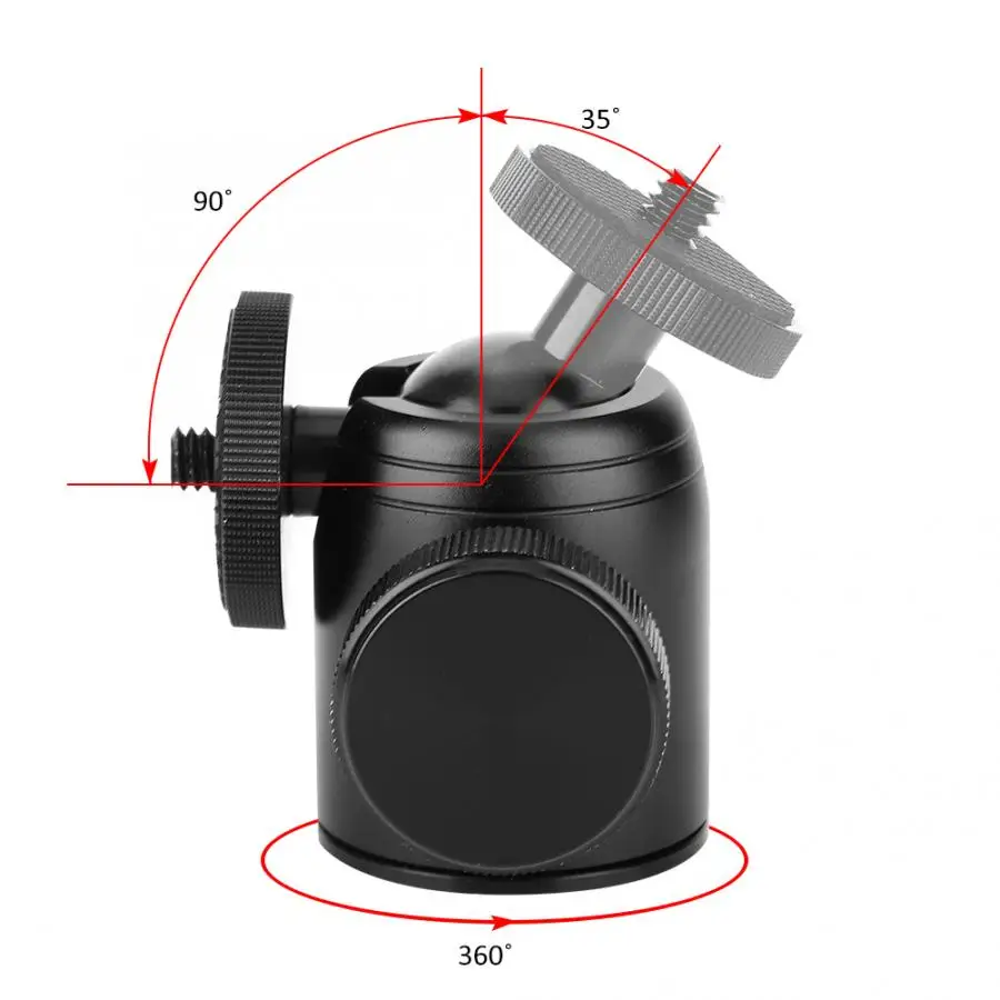Tripod Ball Head 360 Degree Rotatable Mini Tripod Monopod Panoramic Ball Head 1/4 Inch Mount for SLR Camera 2KG Load Bearing