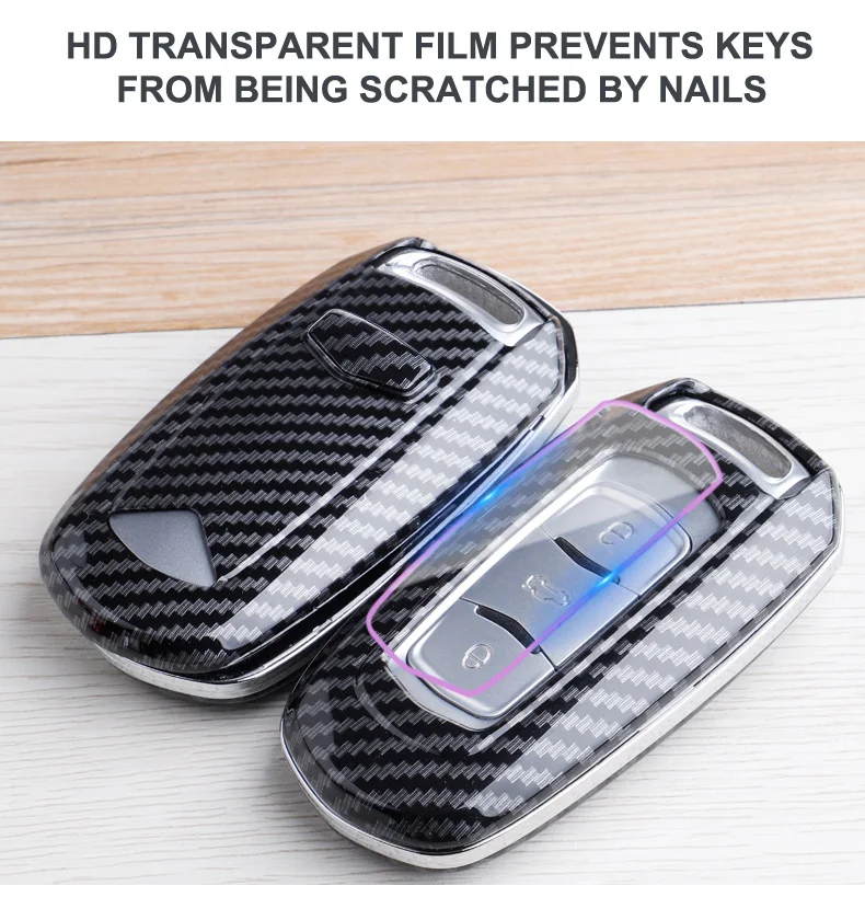 Carbon Fiber Car Smart Key Cover Case Fob For Geely Atlas Boyue NL3 EX7 Emgrand X7 SUV GT GC9 Borui Protect Shell Accessories - He695857141f84b7e8502bec5a944ea8eK