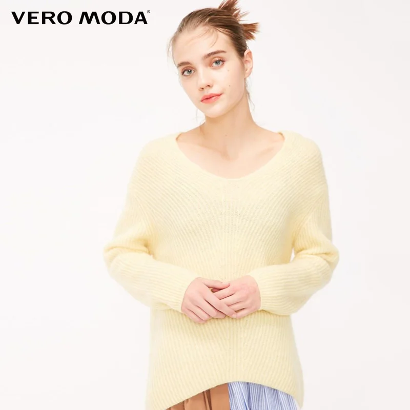 Весенний свободный свитер с круглым воротником Vero Moda | 318413598 Женская одежда