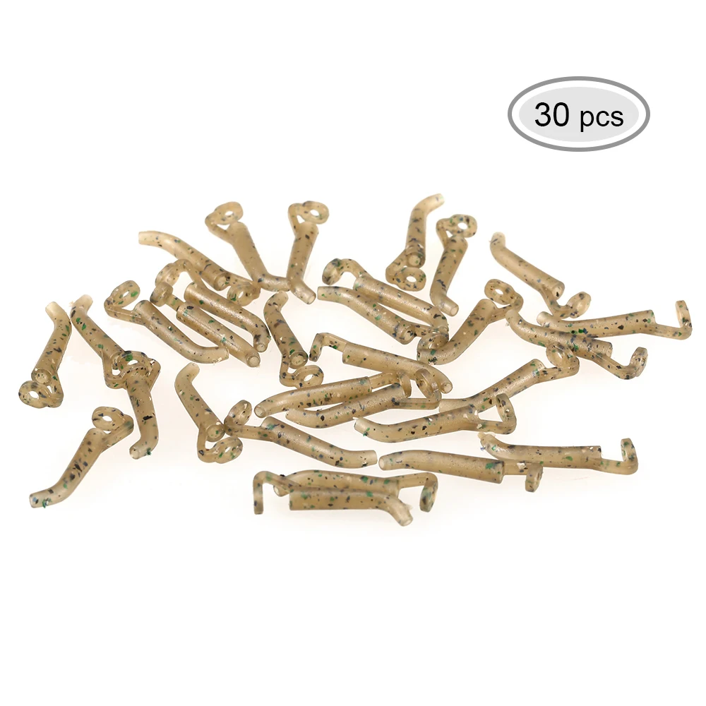 30/ 50 / 100PCSFishing Line Aligner Anti-tangle Fishhook Sleeves Bent Fishing Hook Carp Hair Rig Accessory | Спорт и развлечения