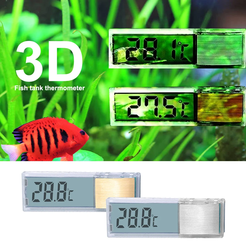 

Hot 3D LCD Aquarium Thermometer Multi-Functional Temperature Digital Fish Tank Temperature Gauge Measurement Tool