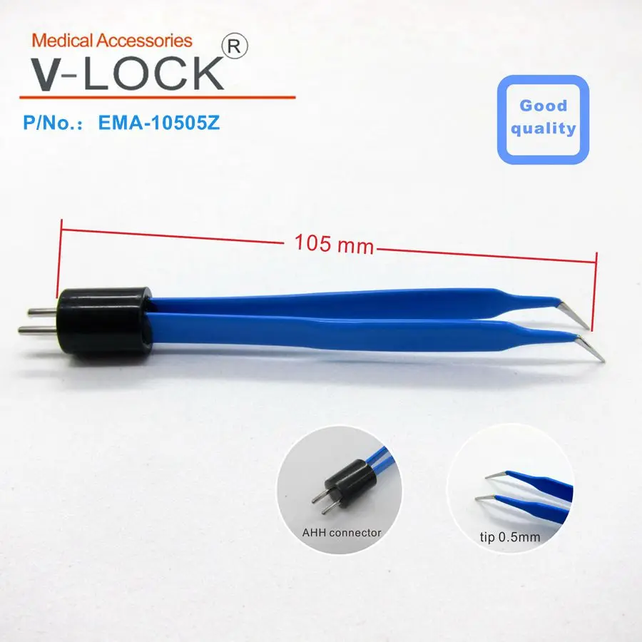 2019V-LOCK лучшие одноразовые Биполярные щипцы 105 мм изогнутые Ана для