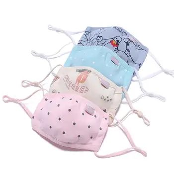 

3PCS Random Color Mouth Mask Reusable Dustproof Breathable Face Mouth Mask Soft Washable Mouth Cover for Kids Babies