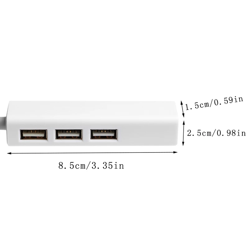 Usb type-C/USB 2,0 в LAN/RJ45 Ethernet сетевой адаптер кабель+ 3 USB 2,0 порт концентратор