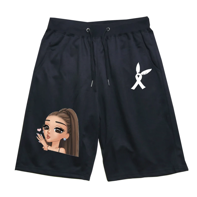 shorts2 Летние мужские шорты Ariana Grande, спортивные шорты, пляжная одежда, мужские короткие штаны, дышащие, с эластичной резинкой на талии, модные прямые пляжные шорты - Цвет: shorts2