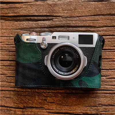 Cam-in LCP-001 кожаный защитный чехол для камеры Камуфляжный стиль камера кожаный чехол для Fujifilm X100L - Цвет: LCP-001110